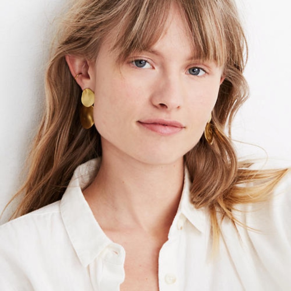 Madewell Hammered Disc Statement Earrings